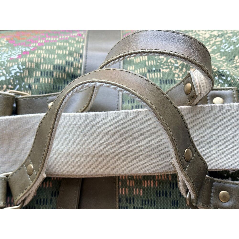 Vintage III Parcel Loop NYC XL Canvas Duffel Weekender Bag Woodland Floral - Picture 11 of 12